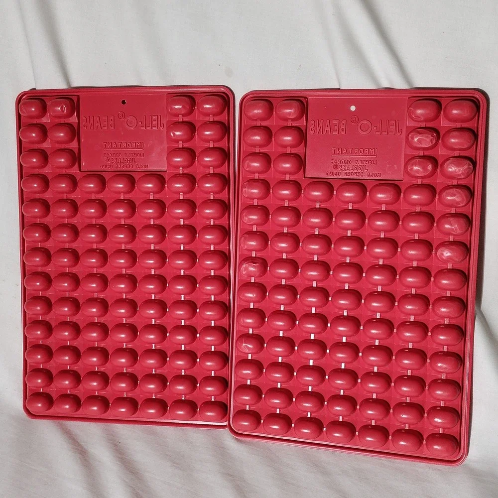 Set of 2 Jell-O Beans Jigglers Gelatin Molds Trays - Imperfect